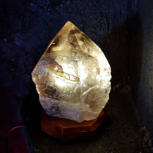 Smokey Quartz Lamp (approx. 18x12x10cm)