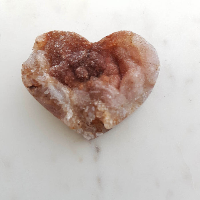 Chalcedony Druzy Heart (approx. 6.5x5x1.5cm)