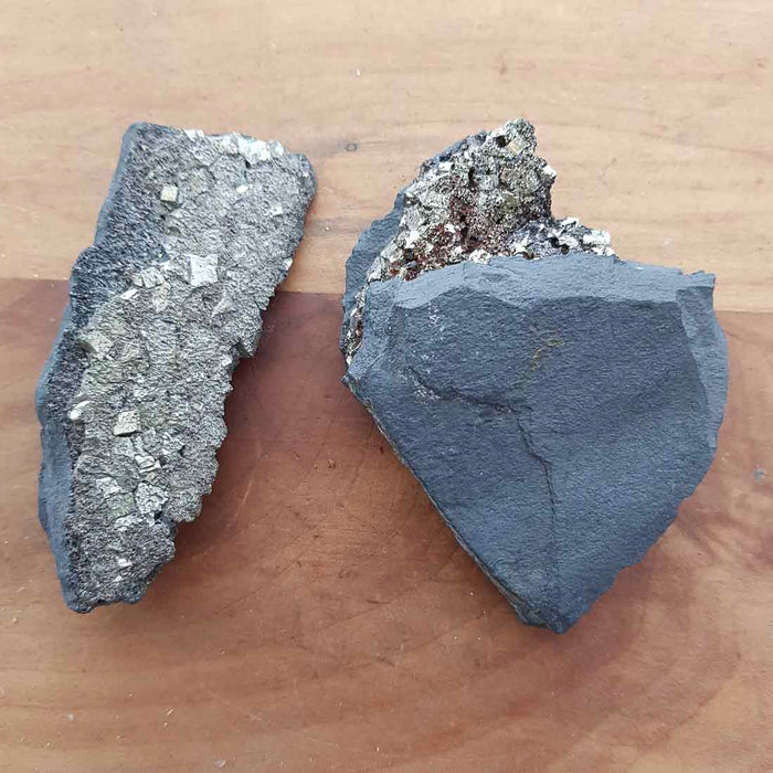Shungite with Pyrite Specimen (assorted approx. 6-8x3-6cm)