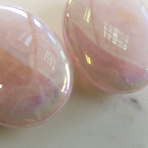 Rose Aura Palm Stone (assorted approx. 7x5x1cm)