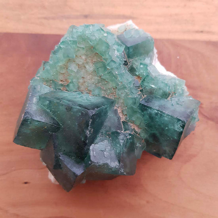 Green Fluorite Natural Cluster (approx 9x7.5x4cm)