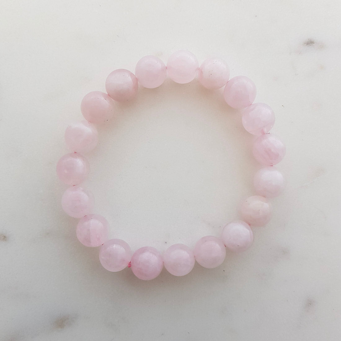 Rose Quartz Bracelet 10mm round beads - Main Image