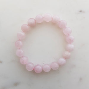 Rose Quartz Bracelet (assorted. approx. 10mm round beads)