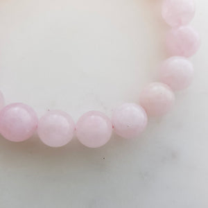 Rose Quartz Bracelet (assorted. approx. 10mm round beads)