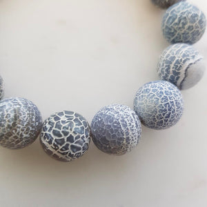 Blue Confusionite Bracelet (assorted. approx. 13mm round beads)
