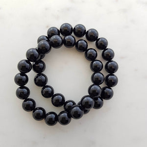 Black Obsidian Bracelet (assorted. approx. 10mm round beads)