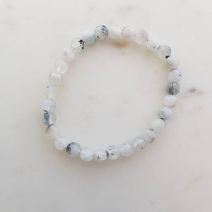 Rainbow Moonstone Bracelet (assorted. approx. 6mm round beads)