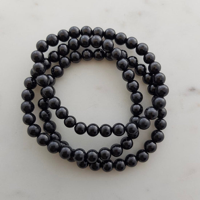 Shungite Bracelet (assorted. approx. 6mm round beads)