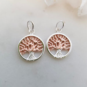 Tree of Life Pendant (sterling silver with rose gold plating)