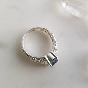 Mystic Topaz Filigree Ring (sterling silver)