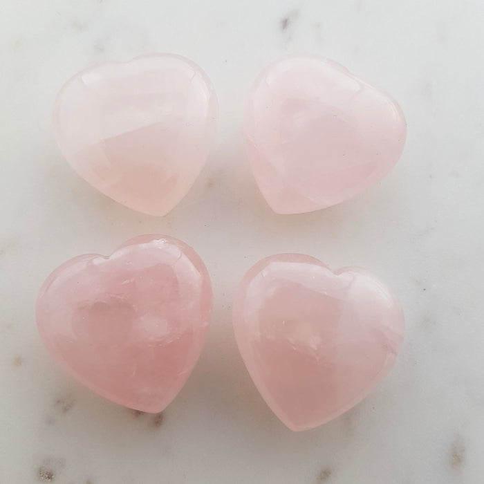 Rose Quartz Heart (assorted. approx. 4.5x4.5x2.5cm)