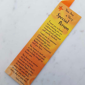 A Very Special Person Bookmark (approx. 5.5x18.5cm)