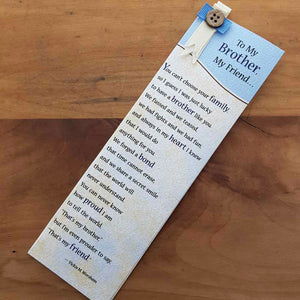 To My Brother My Friend Bookmark (approx. 5.5x18.5cm)