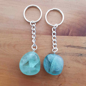 Green Fluorite Tumble Keyring