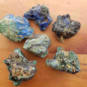 Azurite & Malachite Rough Rock (assorted. approx. 4-5x3-4cm)