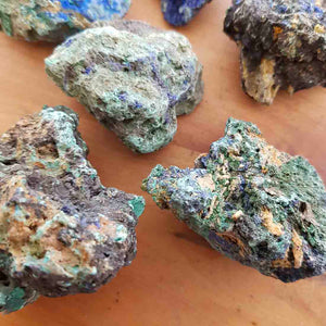 Azurite & Malachite Rough Rock (assorted. approx. 4-5x3-4cm)