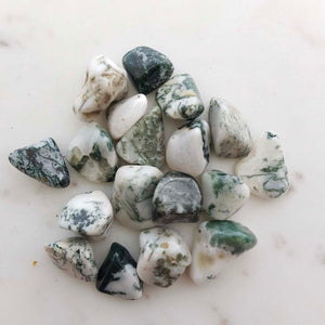 Green Tree Agate Tumble. (small assorted)