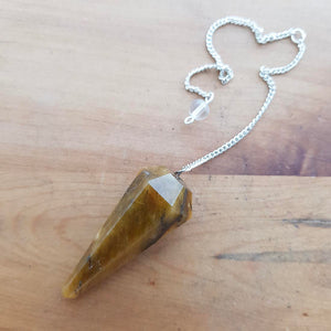 Gold Tigers Eye Faceted Pendulum (assorted)