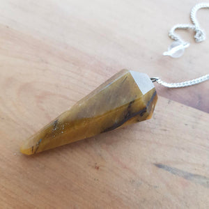 Gold Tigers Eye Faceted Pendulum (assorted)