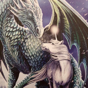 Protector of Magick Dragon & Unicorn Canvas by Lisa Parker (approx. 25 x 19cm)