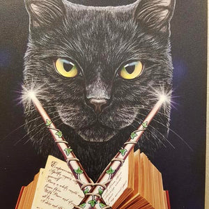 Magick Maker Cat Canvas by Lisa Parker (approx. 25 x 19cm)