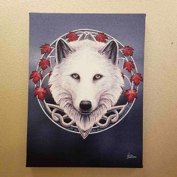 Wolf Guardian of the Fall Canvas by Lisa Parker (approx. 25 x 19cm)
