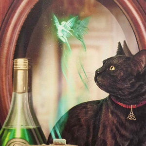 Absinthe Cat Canvas by Lisa Parker (approx. 25 x 19cm)