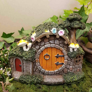 Fairy Garden House with Tree (LED lights approx. 15x18.8x:9.8cm)