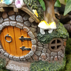 Fairy Garden House with Tree (LED lights approx. 15x18.8x:9.8cm)