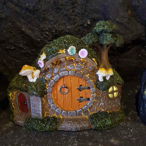 Fairy Garden House with Tree (LED lights approx. 15x18.8x:9.8cm)