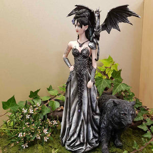 Mistress of the Lycani Fairy with her Dragon & Bear by Nene Thomas