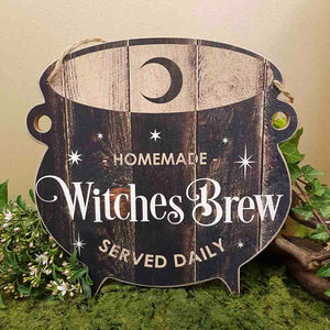Homemade Witches Brew Served Daily Sign (approx. 24x24cm)