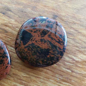 Mahogany Obsidian Flat Stone (assorted. approx. 3-4x4cm)