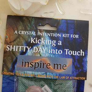 Kicking a Shitty Day into Touch Crystal intention Kit