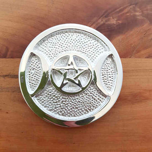 Triple Moon with Pentacle Altar Tile