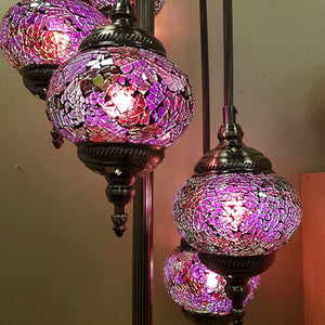 Pink 5 Tier Turkish Style Mosaic Lamp