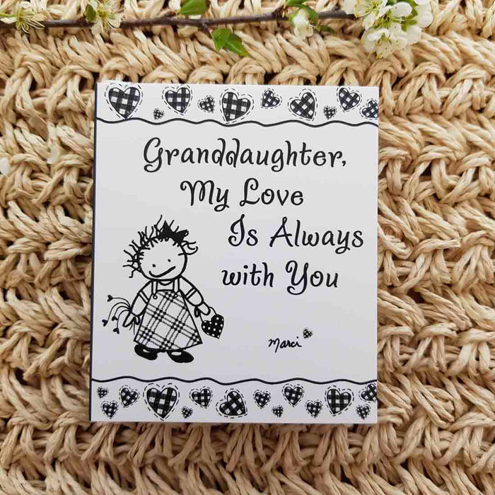 Granddaughter, My Love is Always With You (approx. 8.5x7.5cm)
