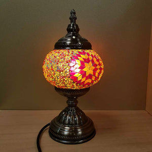 Orange Tones Turkish Style Mosaic Lamp