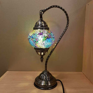 Colourful Swan Neck Turkish Style Mosaic Lamp