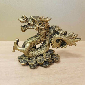 Gold Finish Feng Shui Dragon (approx. 15x10cm)