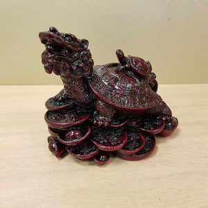 Red Feng Shui Dragon Turtle (approx. 8.5cm)