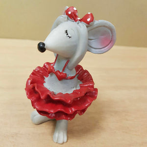 Cute Mouse in Red Dress