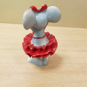 Cute Mouse in Red Dress