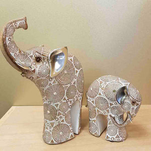 Mosaic Mum & Baby Elephant Set