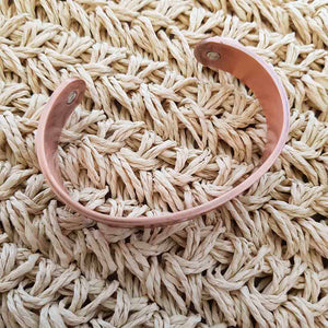 Om Copper Bracelet with Magnets