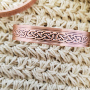 Celtic Knot Copper Bracelet with Magnets