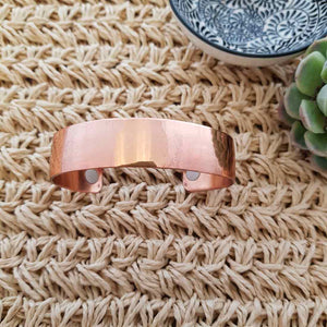 Plain Copper Bracelet with Magnets