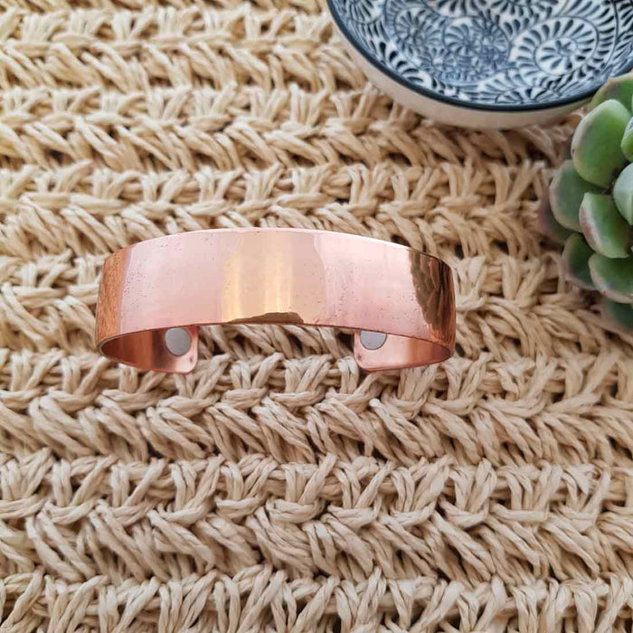 Plain Copper Bracelet with Magnets (15mm)
