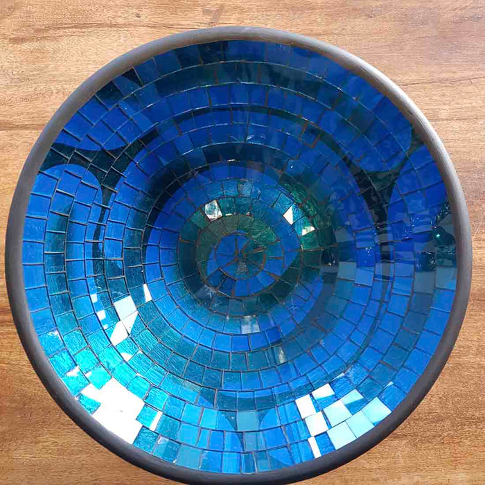 Blue Mosaic Bowl (approx. 34x34x7cm)