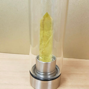 Lemon Quartz Point Energy Water Bottle